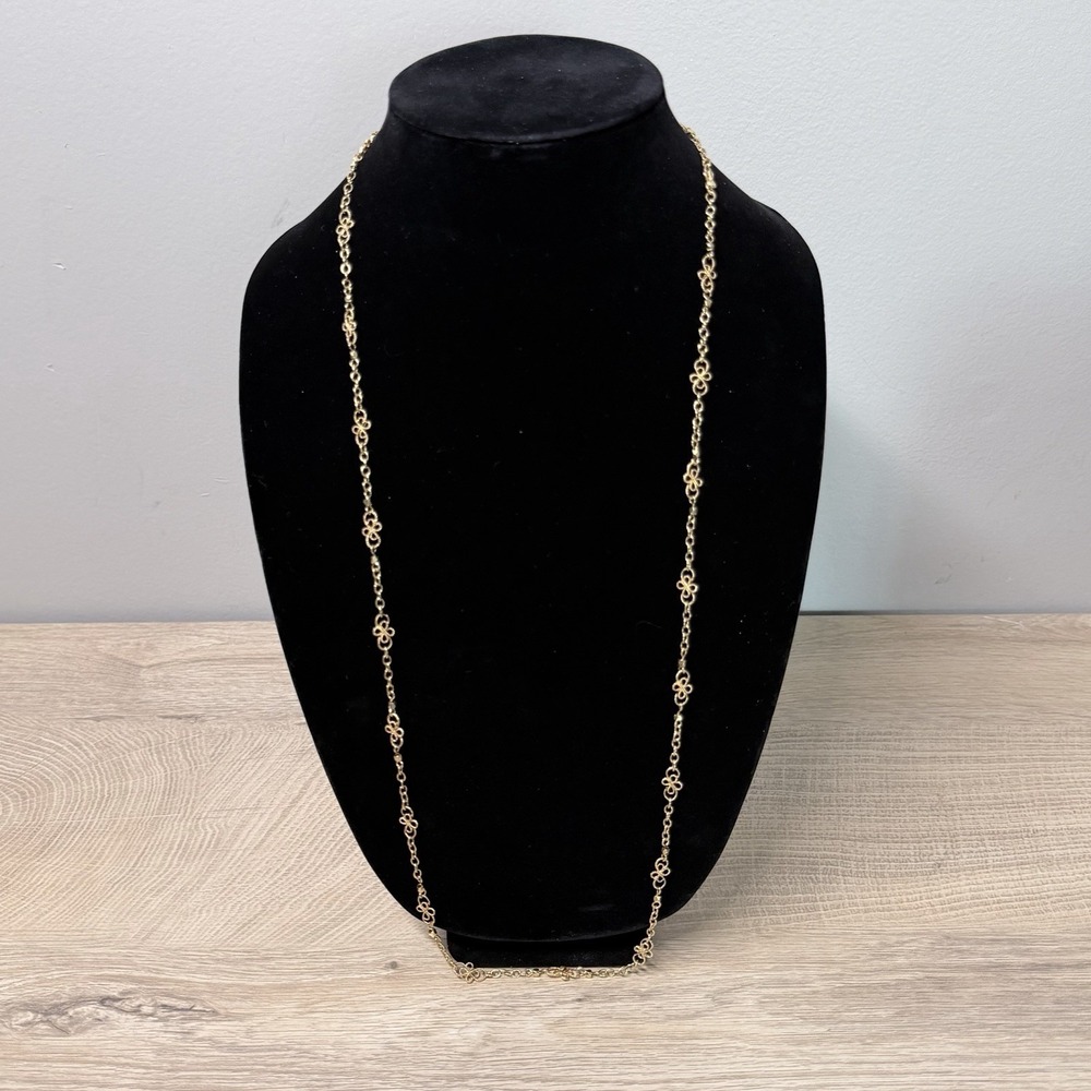 Gold Tone‎ Station Necklace Minimalist Quiet Luxury Layering Jewelry Elegant